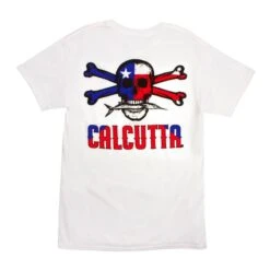 Calcutta TX Flag Shirt Short Sleeve Pocket T-Shirt Large White