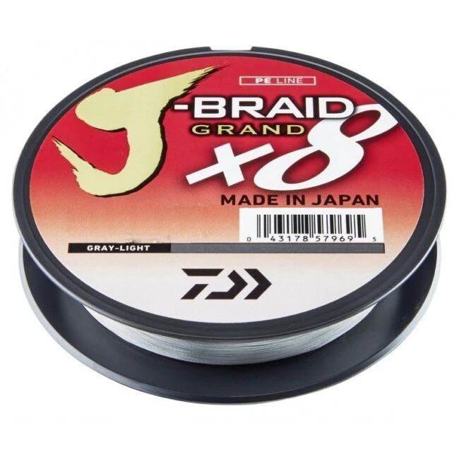 Daiwa J-Braid 8 Strand Braided Line 300 Yds Gray Light 3 Daiwa J-Braid 8 Strand Braided Line 300 Yds Gray Light