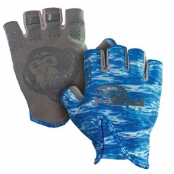 Fish Monkey Stubby Guide Glove Blue Water Camo