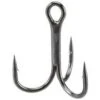 Matzuo 2X Strong X-Round Bend Treble Hooks Qty 5 Black Chrome -Fish and Save matzuo 2x strong x round bend treble hooks 6 qty 5 black chrome 289652