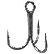 Matzuo 2X Strong X-Round Bend Treble Hooks Qty 5 Black Chrome