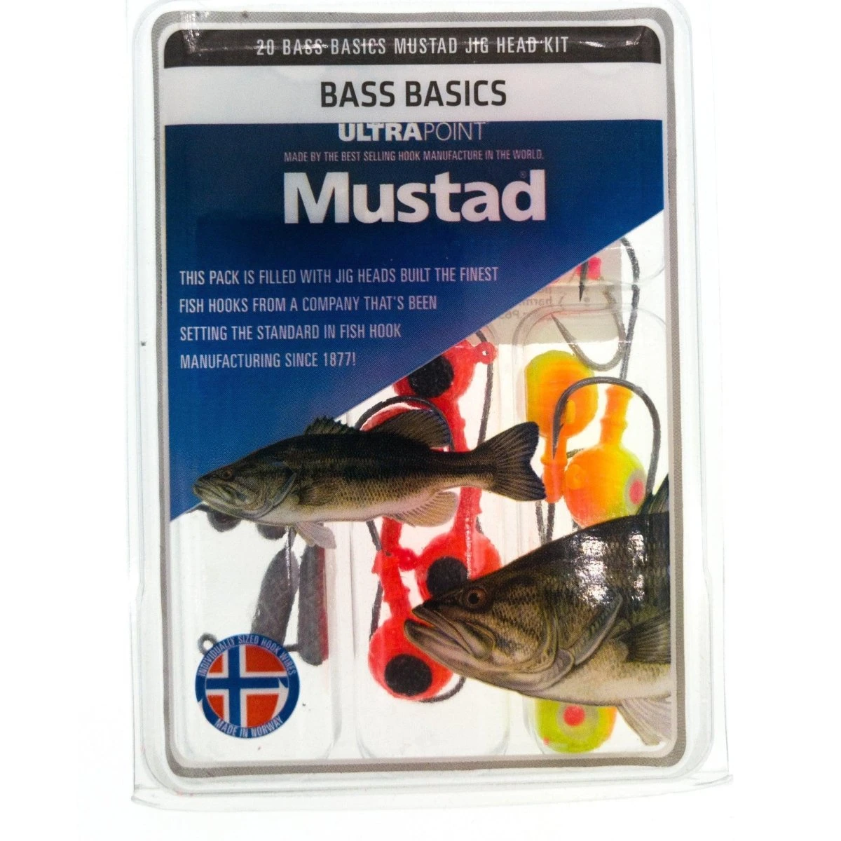 Mustad Basic Bass Jig Kit 20 Pack 3 Mustad Basic Bass Jig Kit 20 Pack
