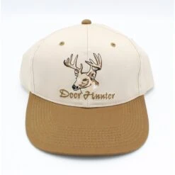 Outdoor Cap Signatures All Cotton Snap Back Cotton Baseball Cap Deer Hunter Tan