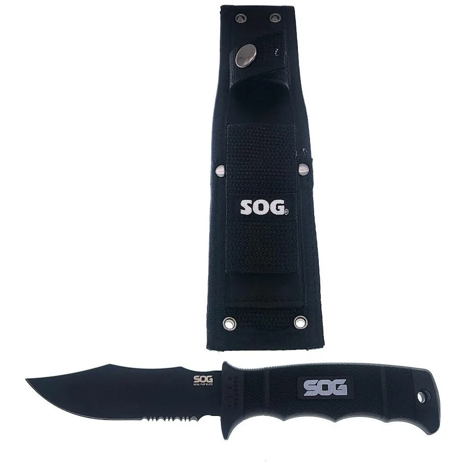 SOG Seal Pup Fixed Blade With Sheath 9" 3 SOG Seal Pup Fixed Blade With Sheath 9" - Image 2